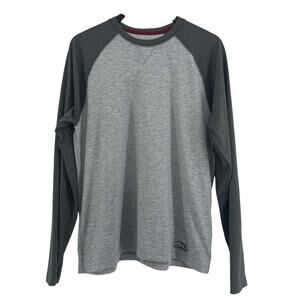 L.L. Bean Raglan T-Shirt Long Sleeve Mens Large Gray Casual Basic Everyday Norm